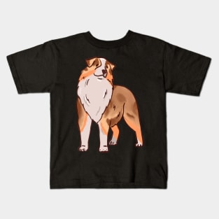 Red Merle Aussie Kids T-Shirt